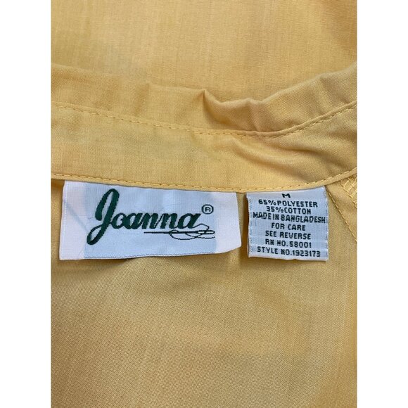 Vintage Joanna Blouson Top Peasant Style Yellow Short Sleeve Womens Size M - Picture 6 of 8